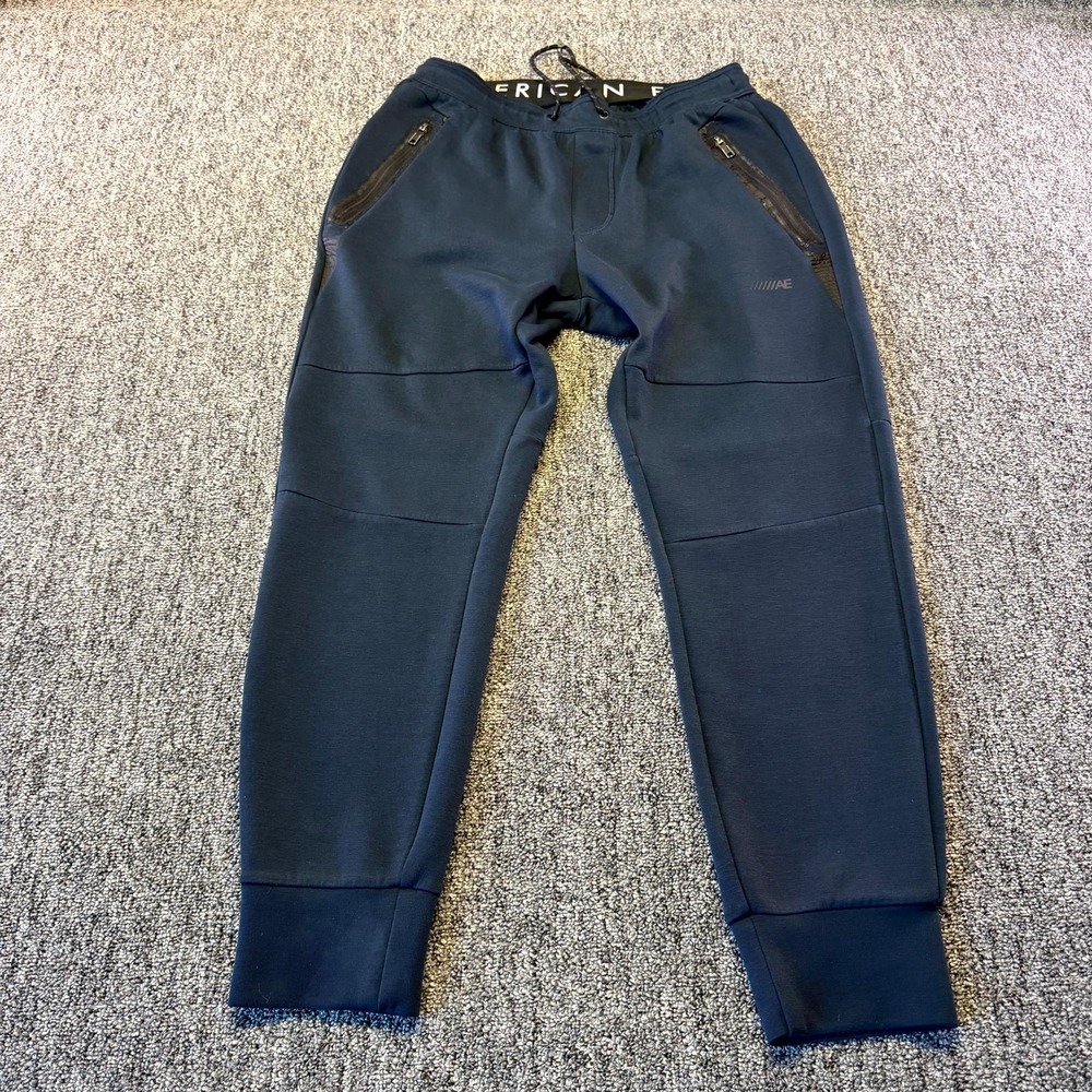 American Eagle Outfitters Active 24/7 Jogger Pants Medium Blue Drawstring Waist